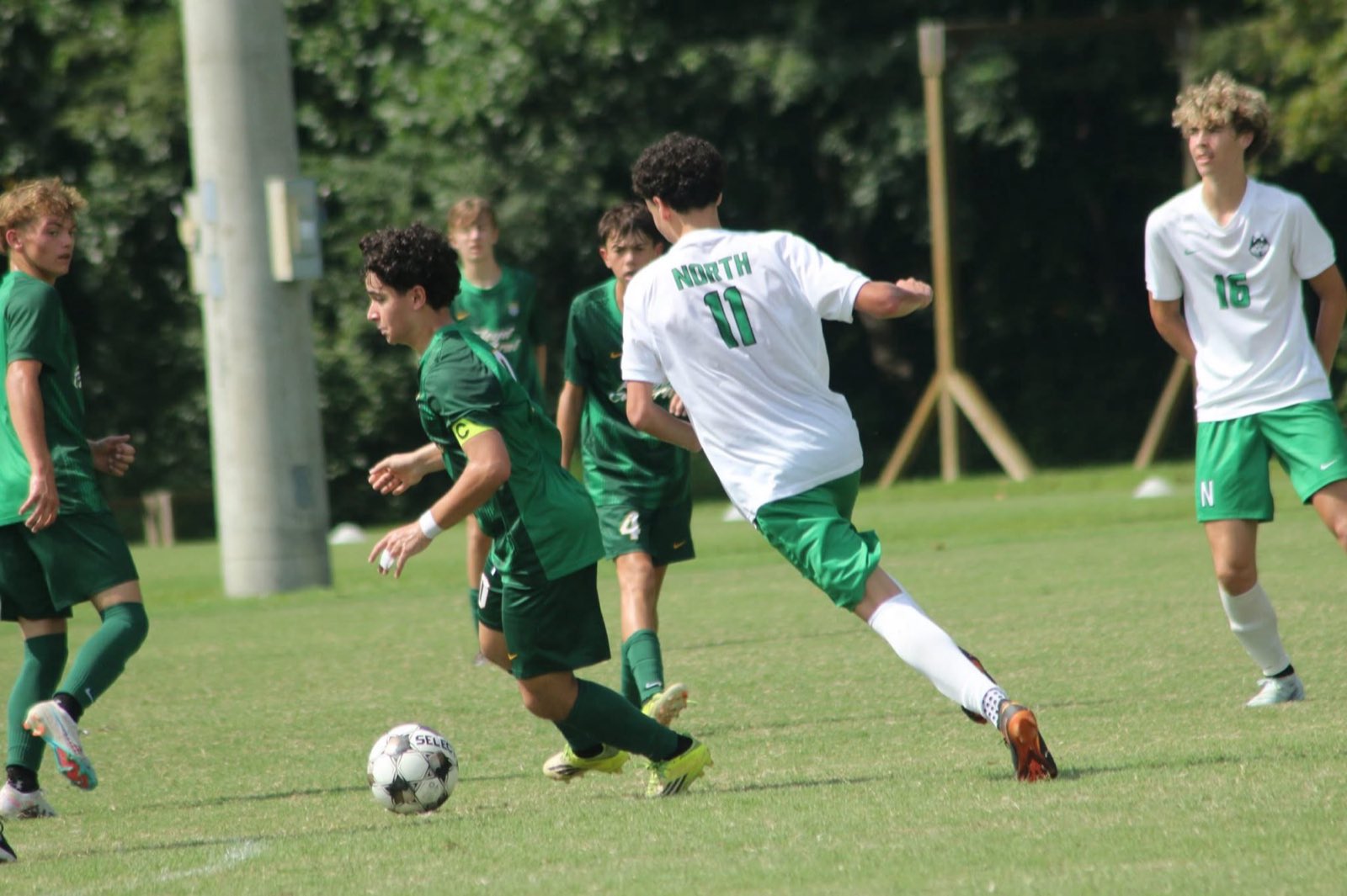 Turning past a defender